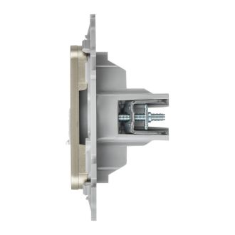 FLITE Розетка 2-местная RJ45/TV категория 5Е UTP шампань