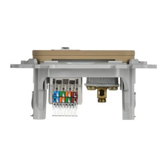 FLITE Розетка 2-местная RJ45/TV категория 5Е UTP хаки