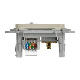 FLITE Розетка 2-местная RJ45/TV категория 5Е UTP сливочный