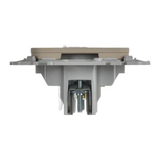 FLITE Розетка 2-местная RJ45/TV категория 5Е UTP льняной