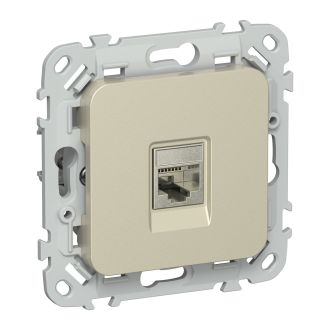 FLITE Розетка компьютерная RJ45 категория 6 STP шампань