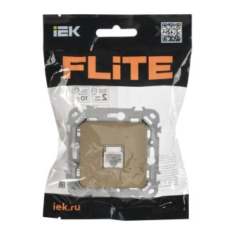 FLITE Розетка компьютерная RJ45 категория 5Е UTP хаки