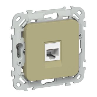 FLITE Розетка компьютерная RJ45 категория 6 UTP оливковый