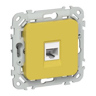 FLITE Розетка компьютерная RJ45 категория 6 UTP желтый карри