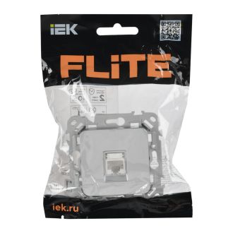 FLITE Розетка компьютерная RJ45 категория 6 UTP алюминий