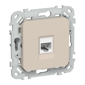 FLITE Розетка компьютерная RJ45 категория 6 UTP льняной