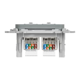 FLITE Розетка 2-местная компьютерная RJ45 категория 5Е UTP серый