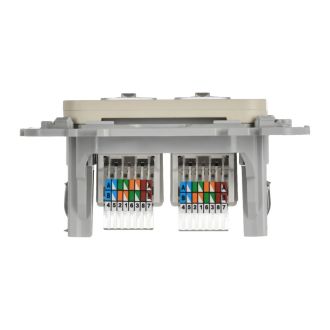 FLITE Розетка 2-местная компьютерная RJ45 категория 5Е UTP сливочный