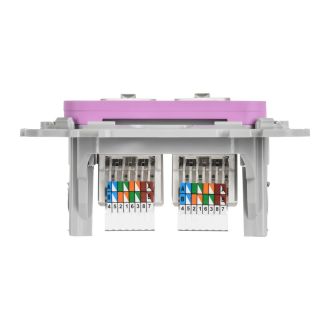 FLITE Розетка 2-местная компьютерная RJ45 категория 5Е UTP пурпурный