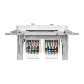 FLITE Розетка 2-местная компьютерная RJ45 категория 6 UTP белый