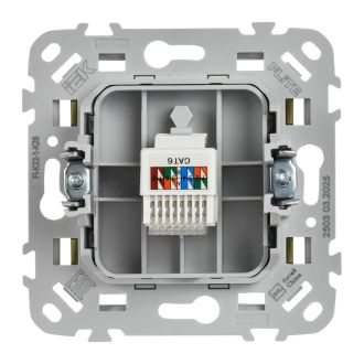 FLITE Розетка 2-местная компьютерная RJ45 категория 6 UTP оливковый