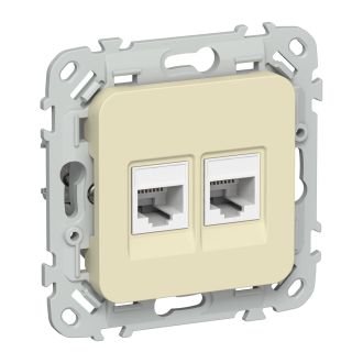 FLITE Розетка 2-местная компьютерная RJ45 категория 6 UTP навахо