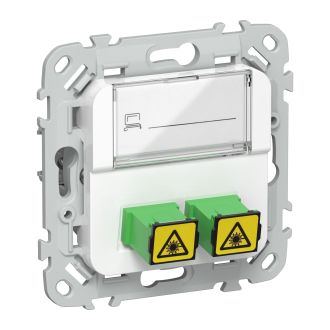 FLITE Розетка 2-местная оптоволоконная белый