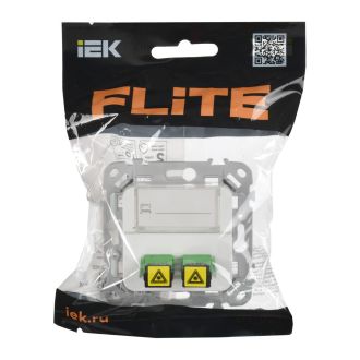FLITE Розетка 2-местная оптоволоконная белый