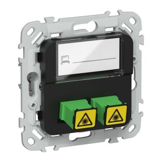 FLITE Розетка 2-местная оптоволоконная черный