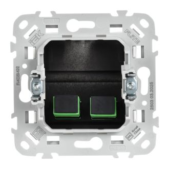 FLITE Розетка 2-местная оптоволоконная черный