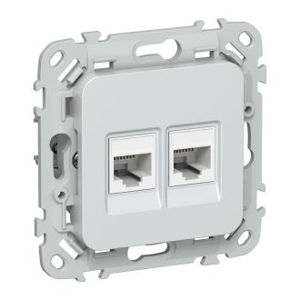 FLITE Розетка 2-местная RJ45/RJ11 категория 5Е/3 UTP жемчуг