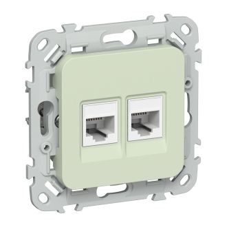 FLITE Розетка 2-местная RJ45/RJ11 категория 5Е/3 UTP панг