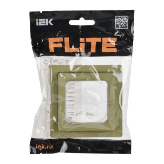 FLITE Рамка 1-местная IP55 оливковый