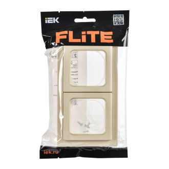 FLITE Рамка 2-местная IP55 сливочный