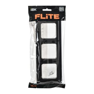 FLITE Рамка 3-местная IP55 черный