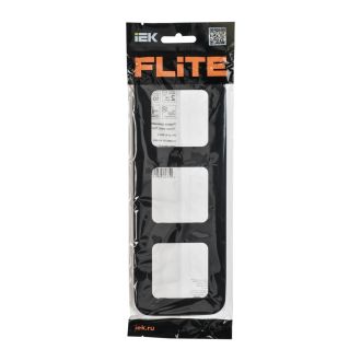 FLITE Artistic Рамка 3-местная черный