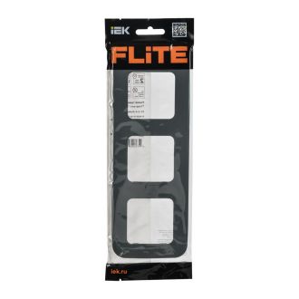FLITE Artistic Рамка 3-местная мокрый асфальт