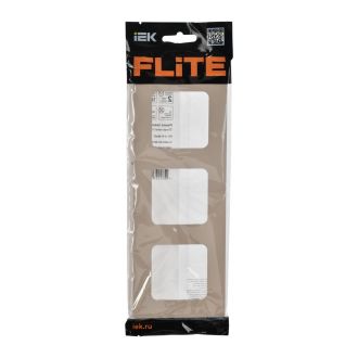 FLITE Classic Рамка 3-местная льняной