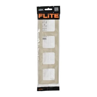 FLITE Classic Рамка 4-местная сливочный