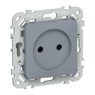 FLITE Розетка без заземления без защитных шторок безвинтовое крепление 10А маренго