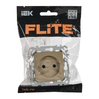 FLITE Розетка без заземления без защитных шторок безвинтовое крепление 10А хаки