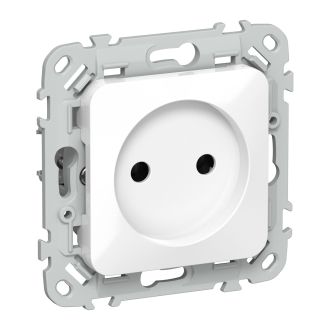 FLITE Розетка без заземления без защитных шторок 10А белый