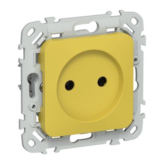 FLITE Розетка без заземления без защитных шторок 10А желтый карри