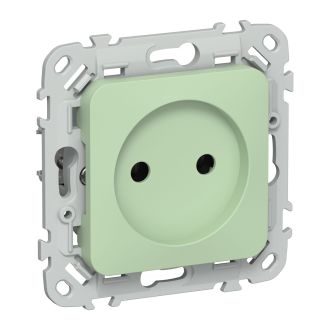 FLITE Розетка без заземления без защитных шторок 10А фисташковый