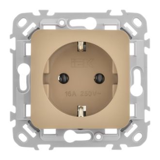 FLITE Розетка с заземлением без защитных шторок безвинтовое крепление 16А хаки