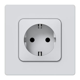 FLITE Розетка с заземлением без защитных шторок 16А жемчуг