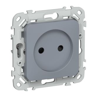 FLITE Розетка без заземления с защитными шторками безвинтовое крепление 10А маренго