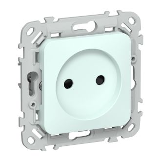 FLITE Розетка без заземления с защитными шторками безвинтовое крепление 10А холодный лед