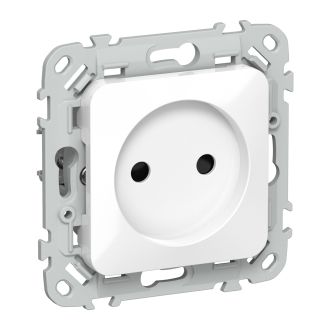 FLITE Розетка без заземления с защитными шторками 10А белый