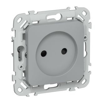 FLITE Розетка без заземления с защитными шторками 10А серый