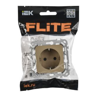 FLITE Розетка с заземлением с защитными шторками безвинтовое крепление 16А хаки