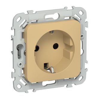 FLITE Розетка с заземлением с защитными шторками 16А шамуа