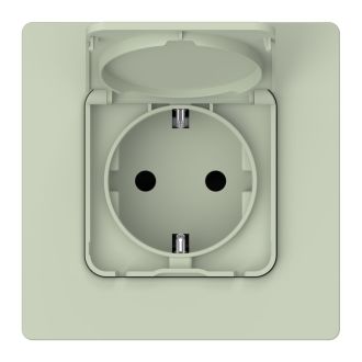 FLITE Розетка с заземлением с защитными шторками и крышкой 16А IP44 панг