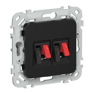 FLITE Розетка 2-местная аудио черный