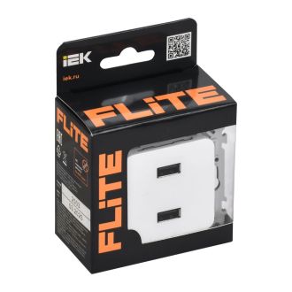 FLITE Розетка USB A+A 2,1А белый