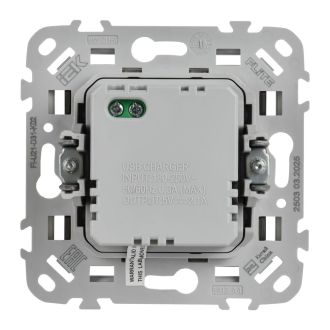 FLITE Розетка USB A+A 2,1А черный