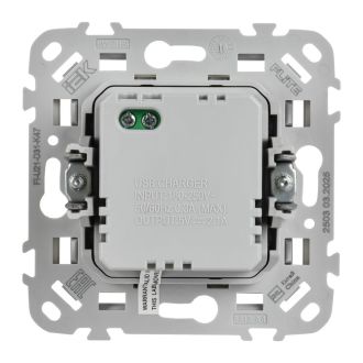 FLITE Розетка USB A+A 2,1А алюминий