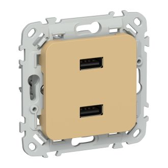 FLITE Розетка USB A+A 2,1А шамуа