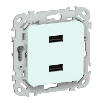 FLITE Розетка USB A+A 2,1А холодный лед