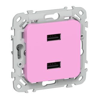 FLITE Розетка USB A+A 2,1А пурпурный